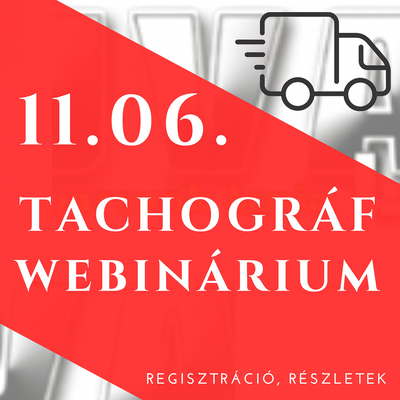 Tachográf webinárium kisteher fuvarozóknak – 11. 06.