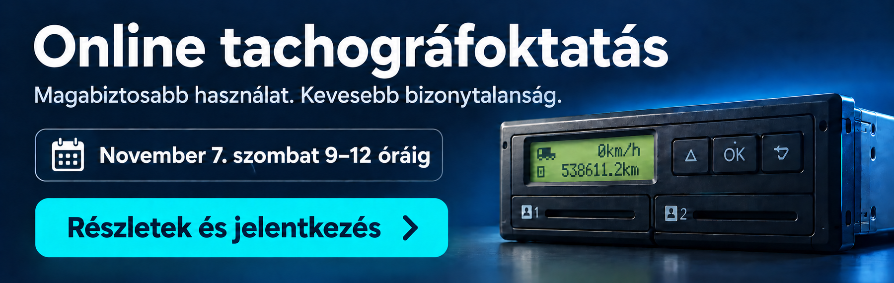 Online tachográfoktatás November